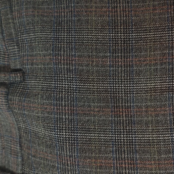 Brown Small Plaid Cuffed Zac & Rachel Work / Dress Pants sz 12 - Picture 3 of 6